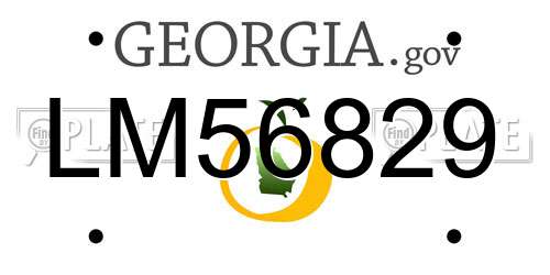 LM56829 Georgia License Plate