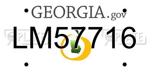 LM57716 Georgia License Plate