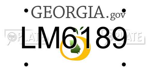 LM6189 Georgia License Plate