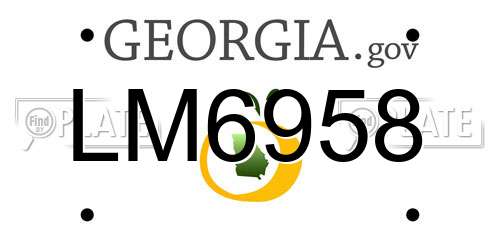 LM6958 Georgia License Plate