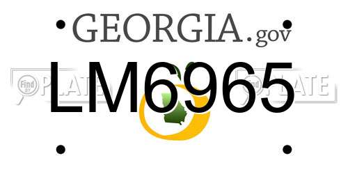 LM6965 Georgia License Plate