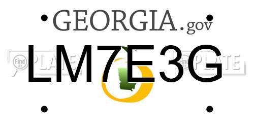 LM7E3G Georgia License Plate