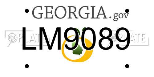 LM9089 Georgia License Plate