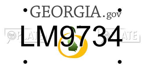 LM9734 Georgia License Plate