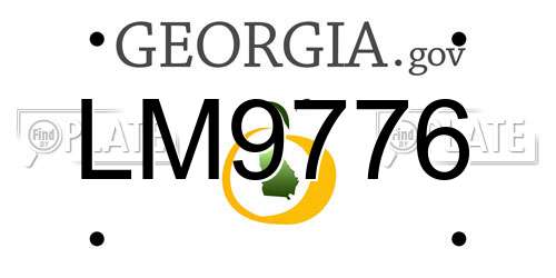 LM9776 Georgia License Plate