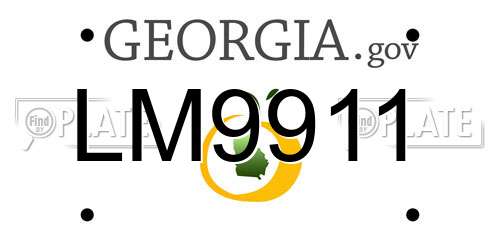 LM9911 Georgia License Plate