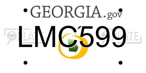 LMC599 Georgia License Plate