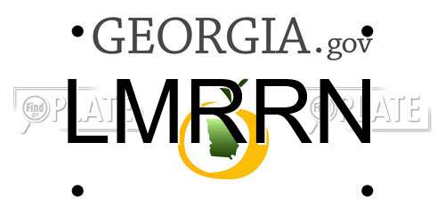LMRRN Georgia License Plate