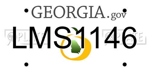 LMS1146 Georgia License Plate