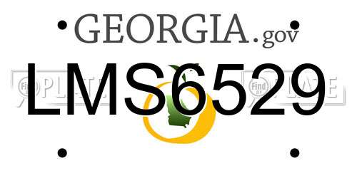 LMS6529 Georgia License Plate