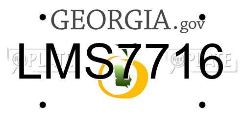 LMS7716 Georgia License Plate
