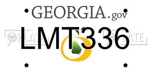LMT336 Georgia License Plate