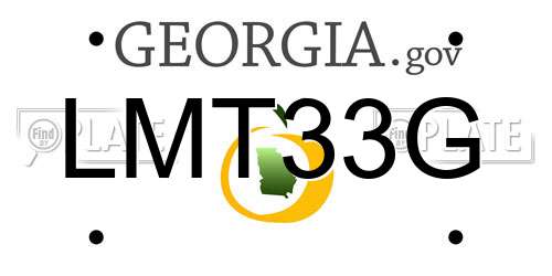 LMT33G Georgia License Plate