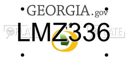 LMZ336 Georgia License Plate
