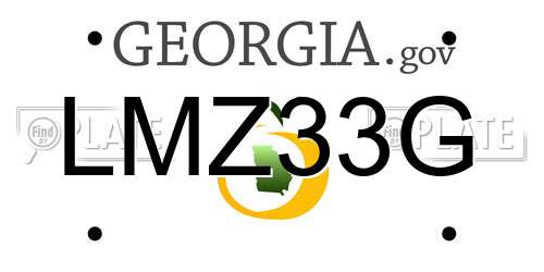 LMZ33G Georgia License Plate