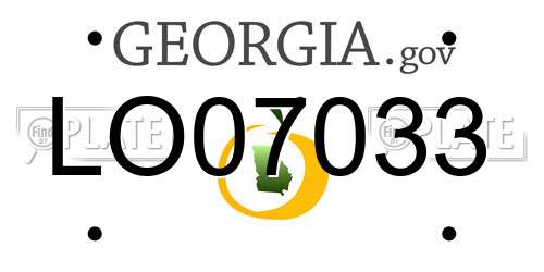 LO07033 Georgia License Plate