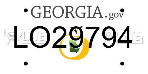 LO29794 Georgia License Plate