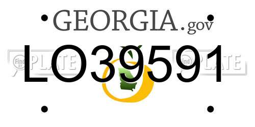 LO39591 Georgia License Plate