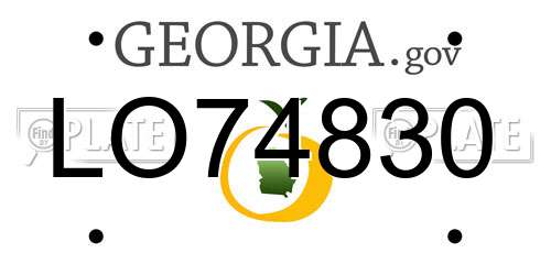 LO74830 Georgia License Plate