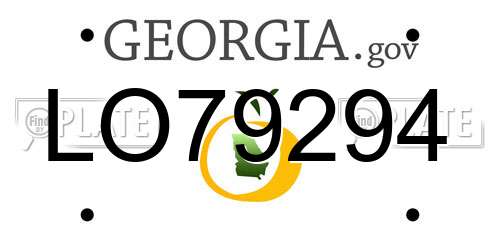LO79294 Georgia License Plate