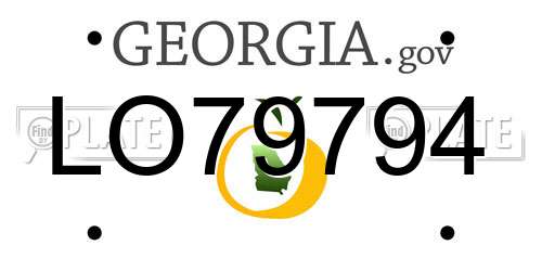 LO79794 Georgia License Plate