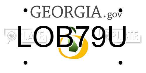 LOB79U Georgia License Plate