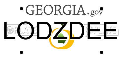 LODZDEE Georgia License Plate