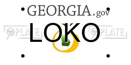 LOKO Georgia License Plate