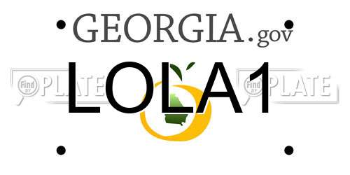 LOLA1 Georgia License Plate