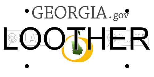 LOOTHER Georgia License Plate
