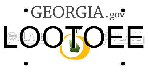 LOOTOEE Georgia License Plate