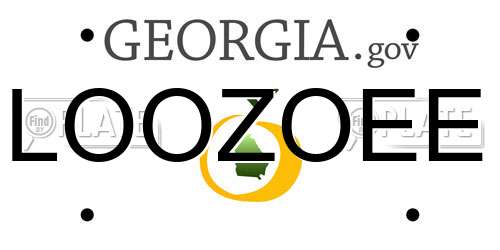 LOOZOEE Georgia License Plate