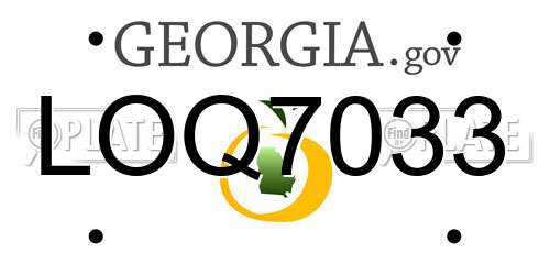LOQ7033 Georgia License Plate