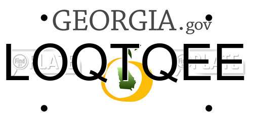 LOQTQEE Georgia License Plate