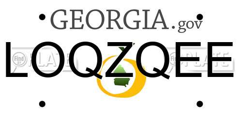 LOQZQEE Georgia License Plate