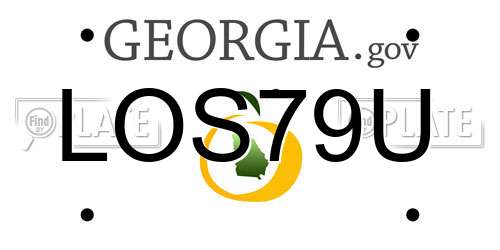 LOS79U Georgia License Plate