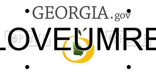 LOVEUMRE Georgia License Plate
