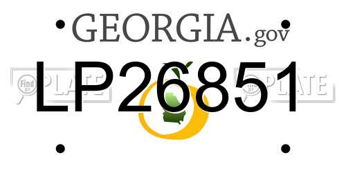 LP26851 Georgia License Plate