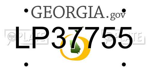 LP37755 Georgia License Plate
