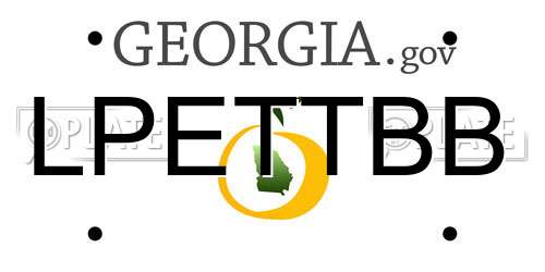 LPETTBB Georgia License Plate