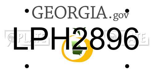 LPH2896 Georgia License Plate