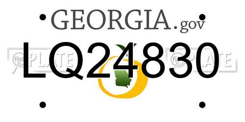 LQ24830 Georgia License Plate