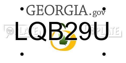 LQB29U Georgia License Plate