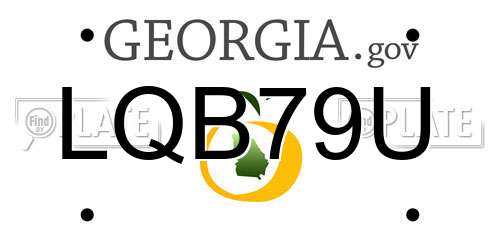 LQB79U Georgia License Plate