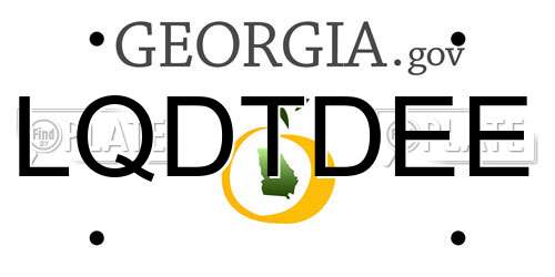 LQDTDEE Georgia License Plate