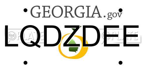 LQDZDEE Georgia License Plate