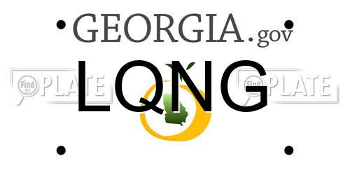 LQNG Georgia License Plate