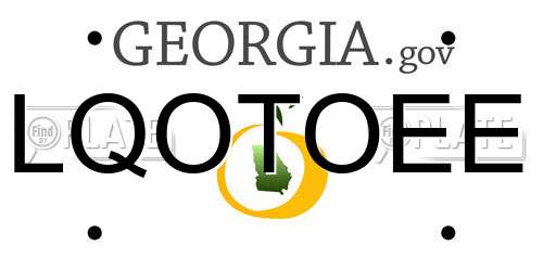 LQOTOEE Georgia License Plate