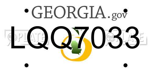 LQQ7033 Georgia License Plate