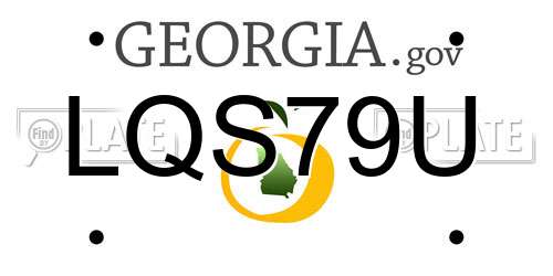 LQS79U Georgia License Plate
